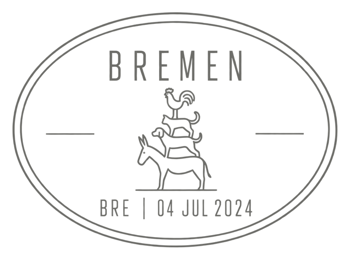 Bremen, BRE, 04 JUL 2024 travel stamp