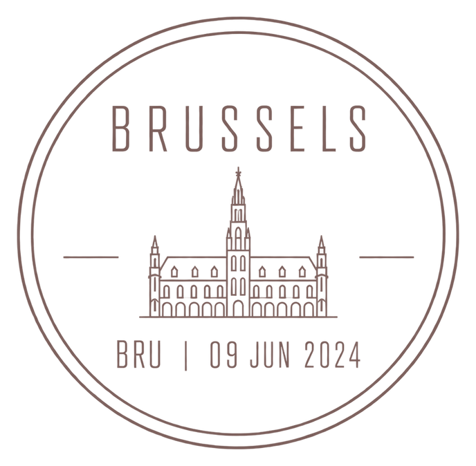 Brussels, BRU, 09 JUN 2024 travel stamp