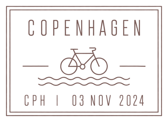 København, CPH, 03 NOV 2024 travel stamp