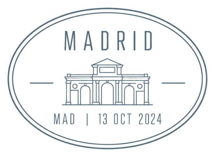 Madrid, MAD, 13 OCT 2024 travel stamp