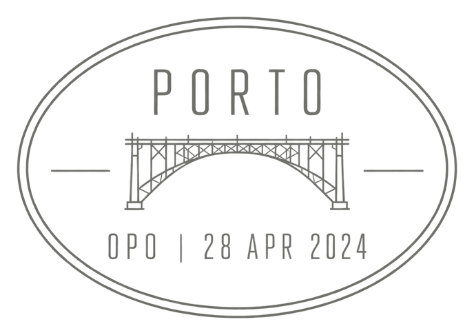 Porto, OPO, 28 APR 2024 travel stamp