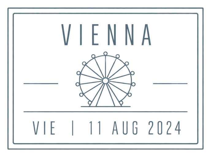 Wien, VIE, 11 AUG 2024 travel stamp